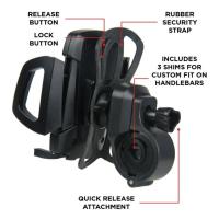 TEMCO Soporte Movil para Bici, Soporte de bici para Telefono Movil con goma de seguridad para soporte de bicicleta para teléfono móvil, Sujeta celular universal para bicicleta de 4,5-7 pulgadas,  giratorio 360° Compatible con IPhone, Xiaomi, Samsung, etc - details 4