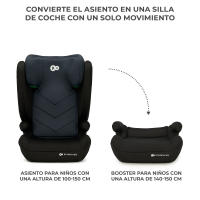 Kinderkraft I-SPARK Silla de coche, i-Size, para bebé, Grupo 2/3 100-150 cm, de 3,5 a 12 años, de 15 a 36 kg, ligera (4,5 kg), cinturón de seguridad de 3 puntos, Protección lateral - details 3
