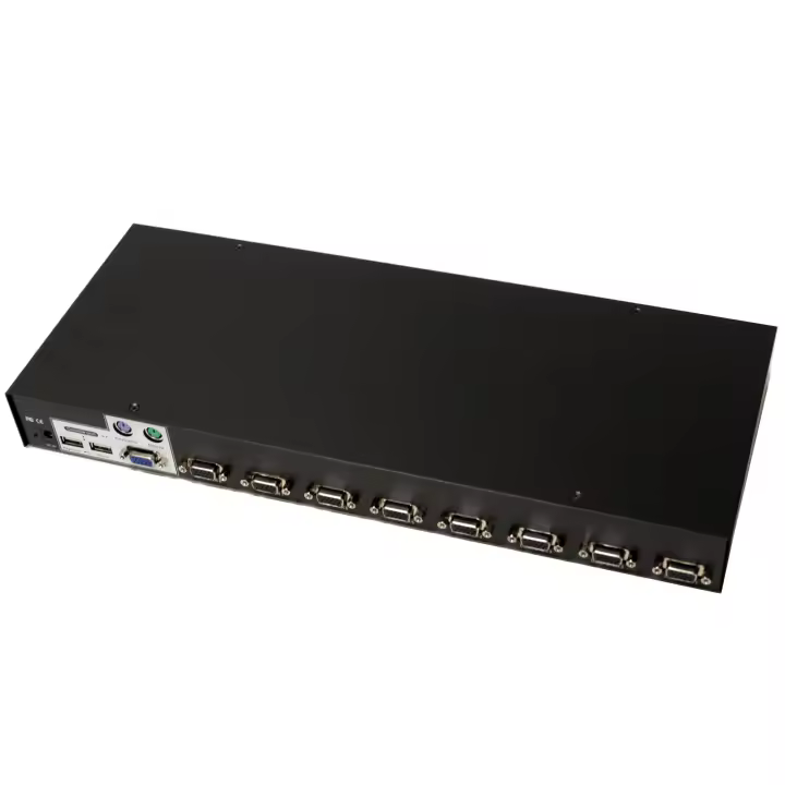 Conmutador KVM Rack 1U Uniclass PS2 USB VGA 1KVM a 8CPU - BeMatik - 1