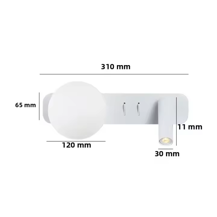 Lámpara De Pared LED Moderna 7W 3W Con Interruptor Rotación Para Iluminación De Dormitorio Lámpara De Decoración Para Foyer Y Estudio - 1