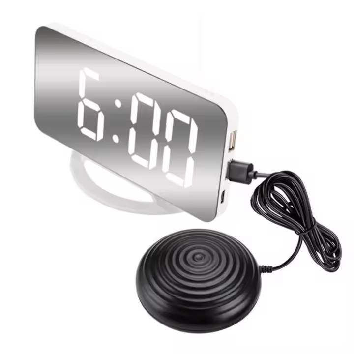 Reloj despertador de gran vibración para adultos sordos y duraderos - 1