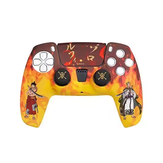 KIT FUNDA+GRIPS+STICKER MANDO PS5 FR-TEC ONE PIECE - 1