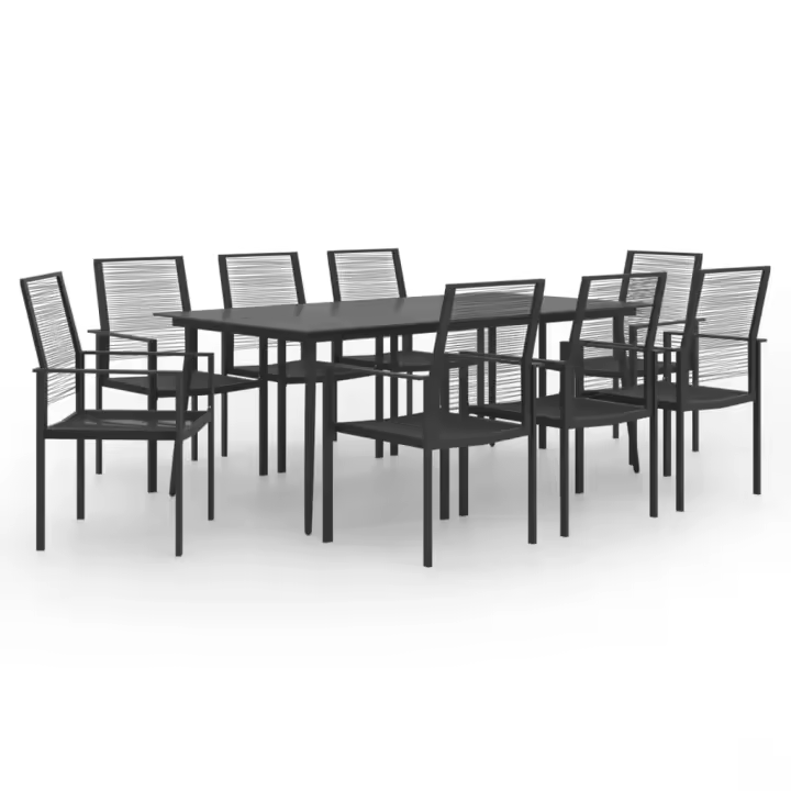 vidaXL Juego de comedor para jardín 9 piezas - 1
