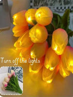 Juego De 5/10 Pcs Luz Nocturna De Tulipes LED Para Jardín Y Hogar Flores Artificiales De PU Decoración Para Bodas Cumpleaños Regalo - details 8