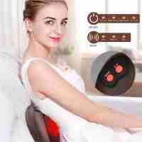 Almalux® Cojín Masajeador Shiatsu 4D con Calor 8 Nodos Masaje Cervical Espalda Coche y Hogar Portátil Viaje Relajante - details 2