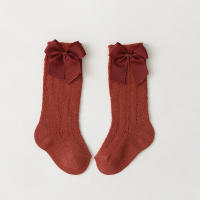 Calcetines De Verano Para Niñas Con Lazo Calcetines Largos Hasta La Rodilla De Algodón Y Spandex Para Bebés Y Niñas Todoterreno Transpirables Suela Hueca Diseño De Princesa - details 17