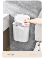 Basurero De Pared De 8/11L Con Tapa Resistente Al Agua Para Cocina Y Baño Basurero Estrecho Reciclable De ABS Montado En La Pared - details 14