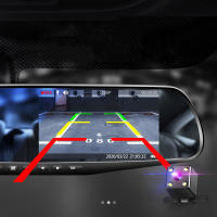Grabadora De Coche DVR Dual Lente Espejo Retrovisor 1080P IPS Cámara Frontal Y Trasera 4.3 Pulgadas Negro Bloque De Registros 2023 - details 12