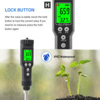 Medidor De Humedad Y Temperatura Del Suelo EC-7701 LCD Digital Resistente Al Agua Con Pantalla Retroiluminada Y Probar Desmontable - details 10