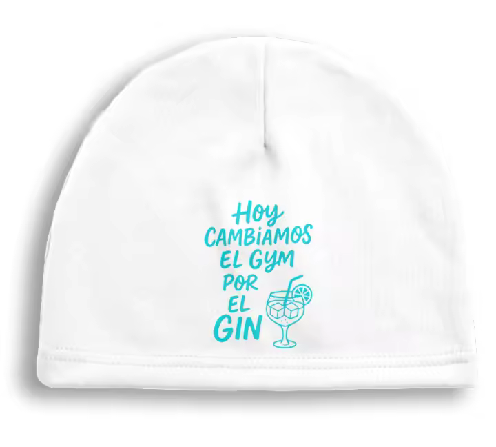 MERCHANDMANIA Gorro deportivo frase graciosa hoy cambiamos el gyn por el gin deporte running deporte correr - 1