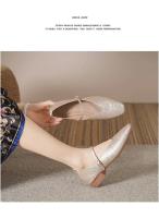 Zapatos Planos De Verano Para Mujer Con Tobillera Y Cierre De Hebilla En Microfibra De Color Oro Y Verde Estampado Texturizado De Tamaño Grande 34-43 Zapatos Elegantes Y Casuales - details 5