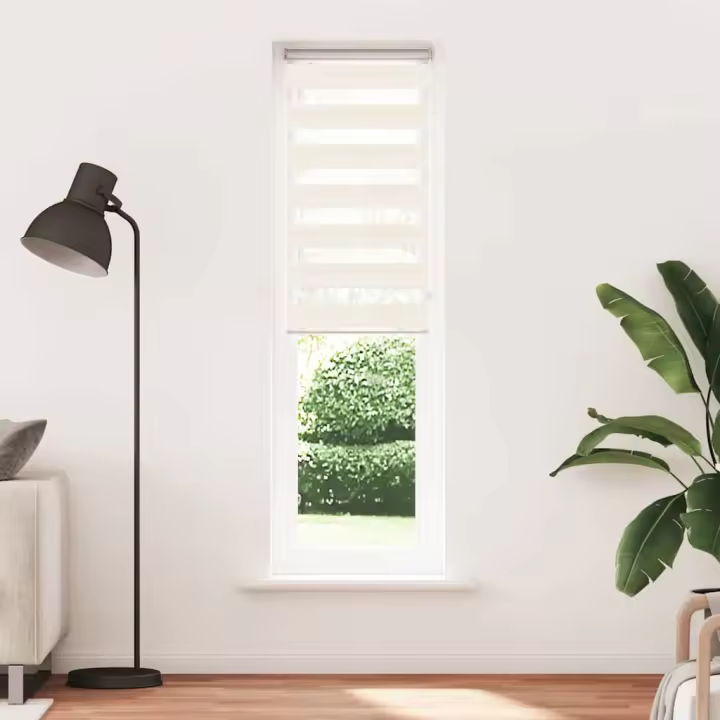 Estor cebra beige mármol tejido ancho 55,9 cm poliéster - 1