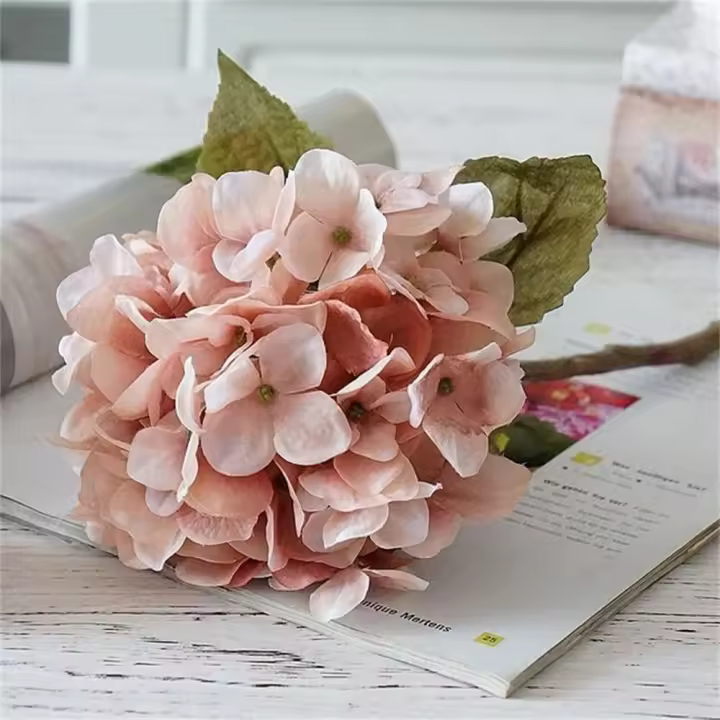 Ramo De Flores Artificiales De Algodón Para Boda Decoración De Vaso De Hydrangea De Otoño Para Hogar Navidad Decoración De Casamiento - 1