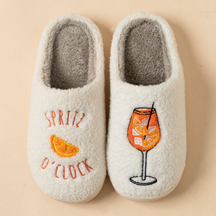 Aperol Spritz Pantuflas Para Mujer Cómodas Y Suaves De Corduroy Con Plush Interior Regalo Para Fiesta De Soltera Y Baño De Novia