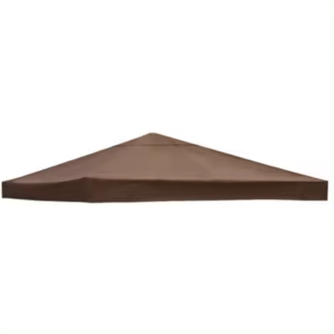 Fundas de repuesto para toldo de cenador, tela de poliéster impermeable 300D, para terraza de verano (marrón) - 1
