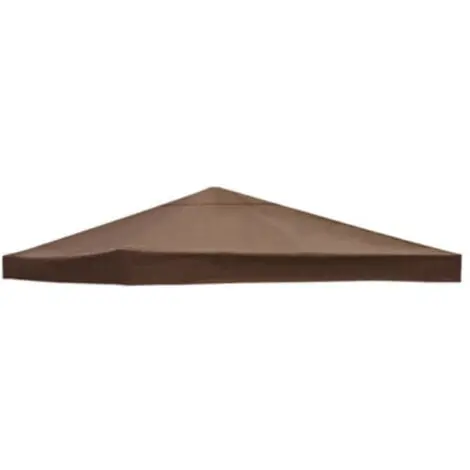 Fundas de repuesto para toldo de cenador, tela de poliéster impermeable 300D, para terraza de verano (marrón) - 1