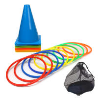 Juego De Barricadas De Fútbol Con Bucket De Señal 18cm Durables Y Anticaídas Material Protector Medio Ambiente Para Entrenamiento - details 3