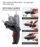 Destornillador Eléctrico Recargable De Litio 47 En 1 Rotativo 90 Grados Portátil Con LED Para Herramientas DIY - details 1