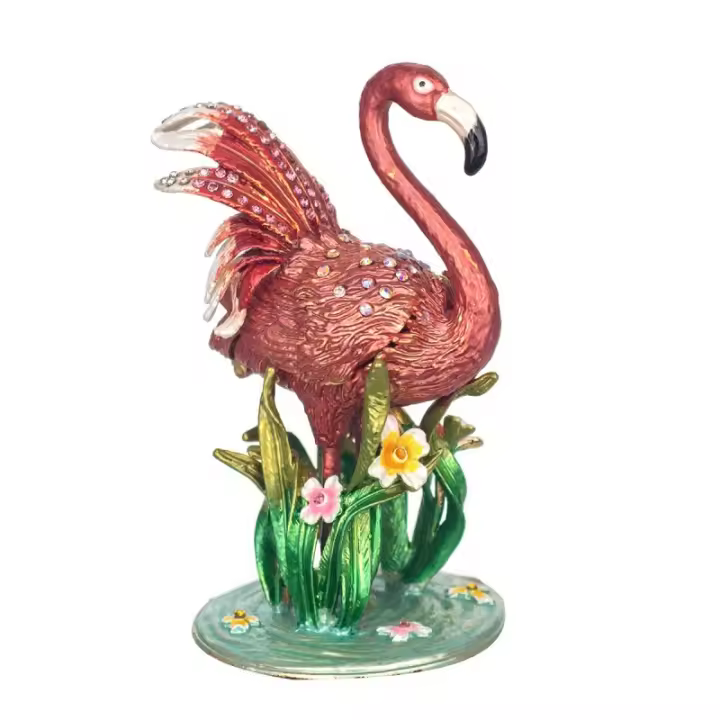 Signes Grimalt By SIGRIS Flamenco Rojo de Metal 10X6X7cm Caja Caja Bonita Cajita Madera Regalo 25532 - 1