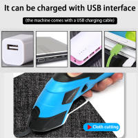 Tijeras Eléctricas Sin Cable Para Costura Aideepen Recargables Por USB Para Cortar Algodón Tela Cuero Y Otros Material - details 2