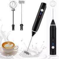 Espumador de Leche Eléctrico de 3 Velocidades, Espumador Electrica de Mano Recargable por USB, Batidor Eléctrico para Espuma de Café, Medidor de Bebidas de Alta Velocidad, Varita de Espuma de Café - details 9
