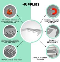 JUPPLIES Tendedero Pared Plegable Retractil - Tendederos Plegables de Pared para Interior o Exterior - Ahorra de Espacio con Diseño Compacto de 30 kg de Capacidad - details 2