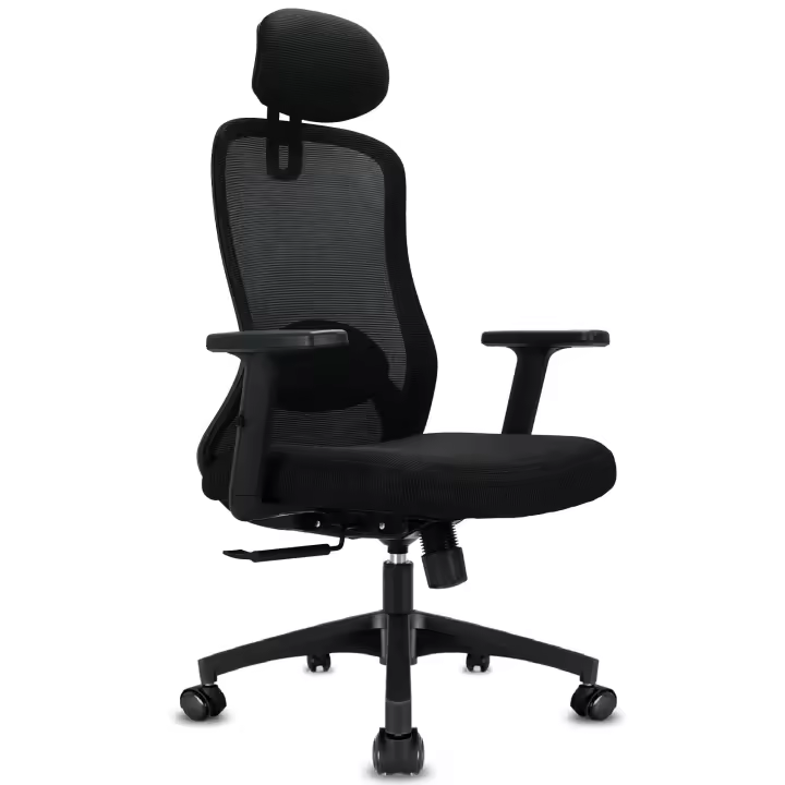 Silla de Escritorio, Silla Ergonómica con Reposacabezas, Reposabrazos, Función 90°-130° Bloqueable Respaldo, Ajuste de Altura, Silla Oficina Capacidad de Peso 150KG - 1