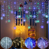Curtain De Navidad LED Con Icicles Y Enredaderas De Hadas 4M Decoración Para Jardín Fiesta Hogar Año Nuevo - details 22