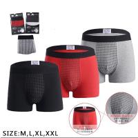 Set de 1 o 3 Calzoncillos Hombre Boxer Algodon Bóxers Ropa Interior, 95% Algodón, 5% Elastáno, 3 Colores, Negro, Rojo y Gris, Experiencia de Uso Cómoda, no Tapada, Entrega Rápida, regalo ideal para tu amante / padre / hermano en el cumpleaños - details 1