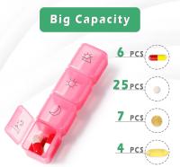 Pastillero semanal de 7 días, pastillero diario con 28 compartimentos para guardar vitaminas, suplementos y medicamentos - details 1