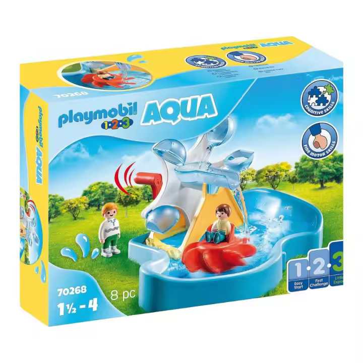 PLAYMOBIL 123 carrusel acuático multicolor para los fans de agua (70268) - 1
