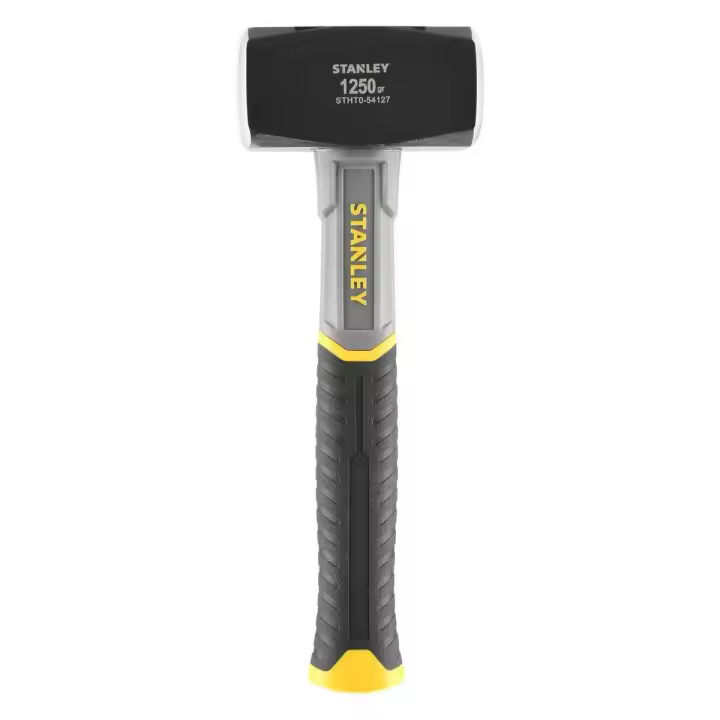 STANLEY Maza Ángulos Ovales 1250g - Mango de Fibra de Vidrio, Bi-material y Refuerzo de Conexión para Máxima Durabilidad y Potencia | ¡Ideal para Demolición y Construcción! | Modelo STHT0-54127 - 1