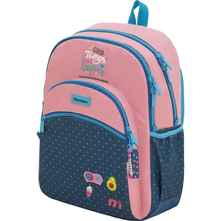 Mochila Escolar Tandem Happen Sportandem: 2 compartimentos, espalda acolchada, bolsillos frontales con organizador interno, cremallera gruesa. - 1