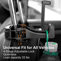Gancho Ajustable Para Asiento De Coche Con Soporte Para Móvil Y Bolsas 360° Rotación 2 En 1 Hanger Rear Hook Para Asientos De Coche Material ABS - details 6