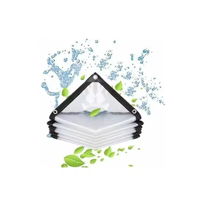 Lona Impermeable Transparente con Ojales - Para Muebles De Jardín-Uso Exterior-A Prueba De Lluvia - Aislamiento De Plantas-Resistente Polvo 2x3m - 1