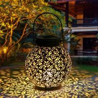 Lámpara Colgante Solar LED De Hierro Fundido Hueco Proyección Impermeable Para Jardín Exterior Decoración Artística De Venta Por Unidad - details 0