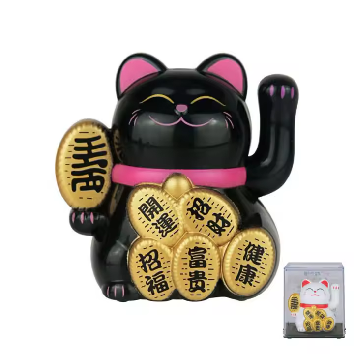 Gato De La Suerte China Decoración De Hogar Y Tienda Mano Flotante Dorada Regalo Para Coche Y Hotel Estilo Moderno - 1