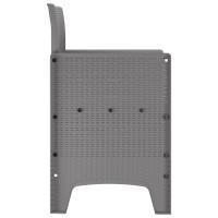 Silla de Jardín vidaXL Conjunto de 2 Gris claro y crema Polipropileno - details 5