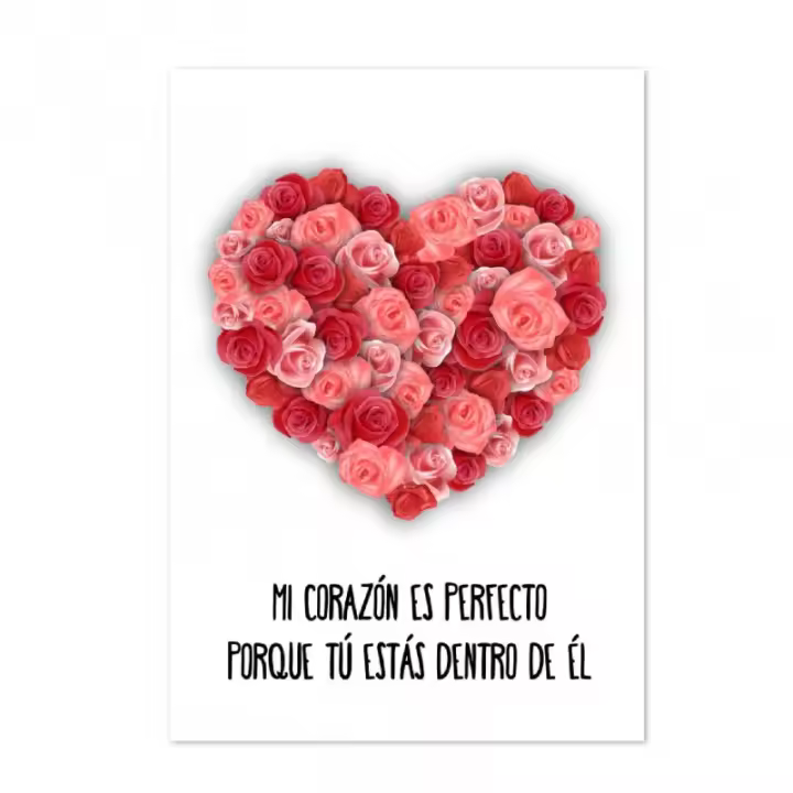 Tarjeta Amor felictación enamorados Corazón de rosas Antracita Raíz Regalos Regalos para Enamorados Tarjetas Inicio Tarjeta Amor   Antracita - 1
