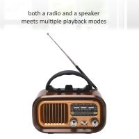 Altavoz Portátil Vintage Radio 3 Banda Multifuncional Bluetooth AM FM Para Interior Y Exterior VBESTLIFE Estilo Tabletop - details 2