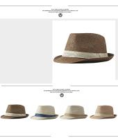 Sombrero De Paja Sólida Para Hombre Y Mujer Sombrero De Playa Al Aire Libre Sombrero De Sol Tejido Con Rayas Con Hebilla Casual Sombrero De Panamá Fedoras - details 1