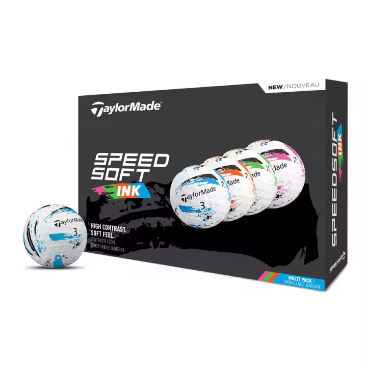 Taylor Made New SpeedSoft Ink, Pack Multicolor Bolas de Golf - 1