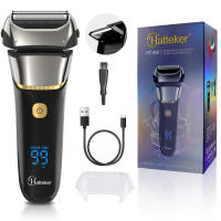 Hatteker Afeitadora Eléctrica Foil 4D Recargable Para Hombres Afeitadora De Barba Máquina De Afeitar IPX6 Limpieza 8000rpm HT-909 - details 0