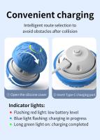 Juguete Inteligente Para Gatos Bola Rodante Recargable Juguete Interactivo Para Gatos Y Gatitos Plástico Material Para Juegos Interiores - details 6
