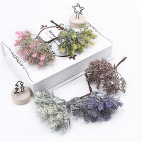 6 Piezas De Flores Artificiales Para Decoración De Hogar Y Bodas Arreglo Floral De Plástico Para Árboles De Navidad Y Vajillas Broche DIY - details 15