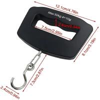 Báscula Digital Portátil Para Equipaje 50kg Con Luz Trasera Herramienta De Pesaje Para Maletas Y Bolsos Escala De Viaje Pendular - details 11