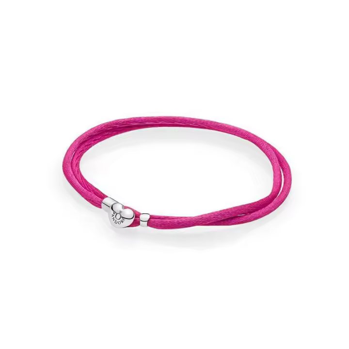 Pulsera Pandora Moments en Cordón Rosa para Charms - 1
