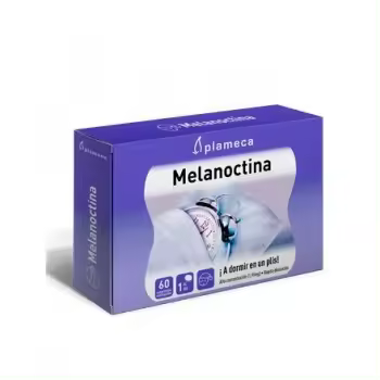 Plameca Melanoctina 60 Comprimidos  Suplemento Natural de Melatonina para Promover el Sueño Reparador y la Relajación  Sin Gluten ni Colorantes Artificiales - 1