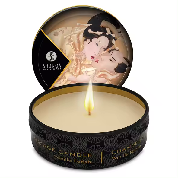 INCIENSOSHOP - Pack de 2 Minis Velas de Masaje Vainilla de Shunga 30ml cada una - 1