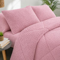 Donegal Collections - Edredón Coralina Borreguito - Disponible en Gris, Beige, Rosa y Azul y para camas de 90cm, 105cm, 135cm, 150cm y 180cm - Invierno largo edredón 270cm - details 2